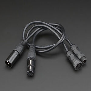 MLS MALE/FEMALE STANDARD XLR TO MINI WATERPROOF XLR ADAPTER PAIR (20